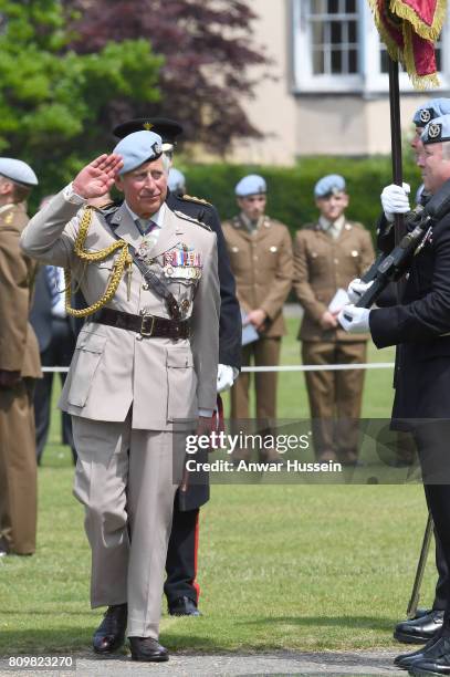 Prince Charles, Prince of Wales, Colonel-in-Chief, Army Air Corps, visits Salisbury Cathedral to celebrate the Army Air Corps' 60th Anniversary and...