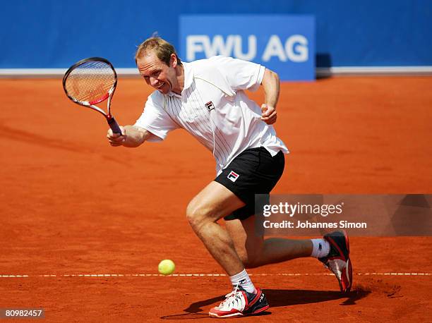 Rainer Schuettler of Germany is seen during the doubles final during the Munich BMW Open on May 4, 2008 in Munich, Germany