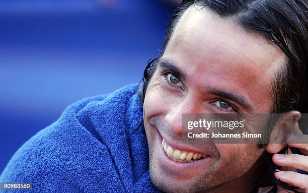 Fernando Gonzalez smiles after winning the Munich BMW Open final on May 4, 2008 in Munich, Germany