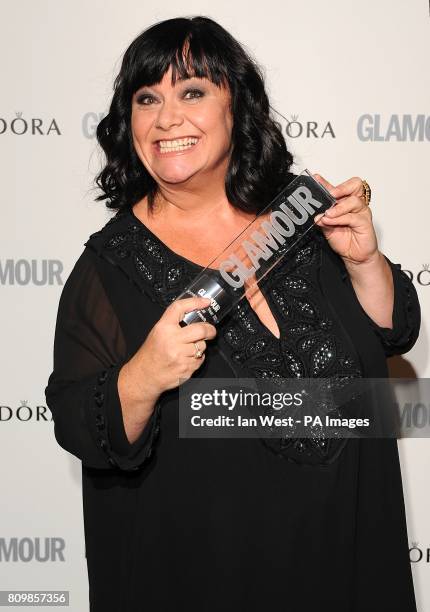 Dawn French winner of the Writer of the Year award, at the 2011 Glamour Women of the Year Awards in Berkeley Square, London.