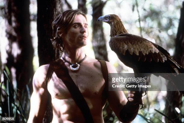 Actor Daniel Goddard, star of the "Beastmaster" television series, performs in a scene from the show.