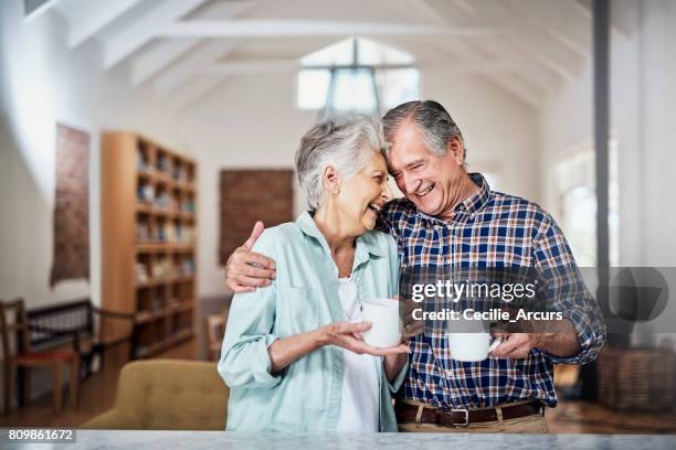 the best blend of coffee includes your companionship - couple having coffee stock pictures, royalty-free photos & images