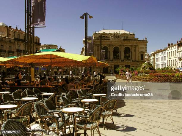 pavement cafe - montpellier stock pictures, royalty-free photos & images