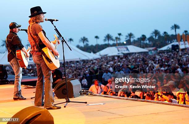 Musicians John Rich and Big Kenny of Big & Rich perform onstage during day 3 of the 2008 Stagecoach Country Music Festival held at the Empire Polo...