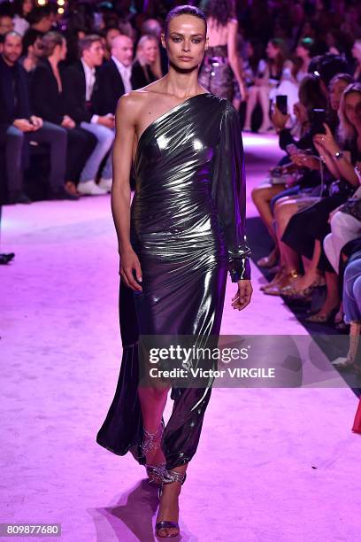 Model walks the runway during the Alexander Vauthier Haute Couture Fall/Winter 2017-2018 show as part of Haute Couture Paris Fashion Week on July 4,...