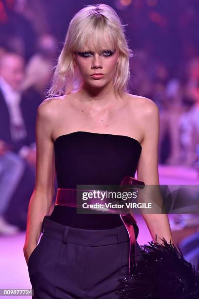 Model walks the runway during the Alexander Vauthier Haute Couture Fall/Winter 2017-2018 show as part of Haute Couture Paris Fashion Week on July 4,...