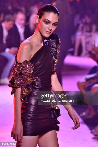 Model walks the runway during the Alexander Vauthier Haute Couture Fall/Winter 2017-2018 show as part of Haute Couture Paris Fashion Week on July 4,...