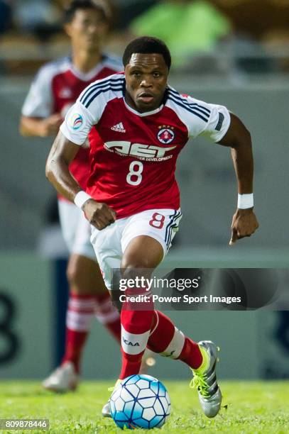 South China midfielder Mahama Awal in action during the AFC Cup 2016 Quarter Finals 1st leg between South China vs Johor Darul Ta'zim on 13 September...