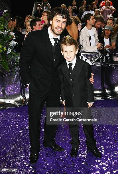 Kelvin Fletcher and guest arrive for the British Soap Awards 2008 at BBC Television Centre on May 3, 2008 in London, England.