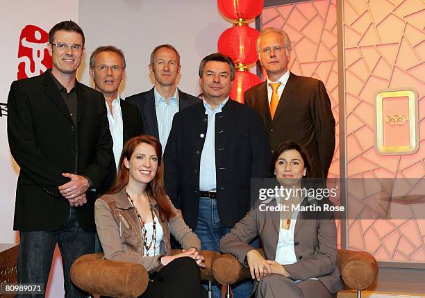 Michael Antwerpes, Reinhold Beckmann, Monica Lierhaus, Ralf Scholt, Waldemar Hartmann, Sandra Maischberger and Harald Schmidt Presenter of TV channel...