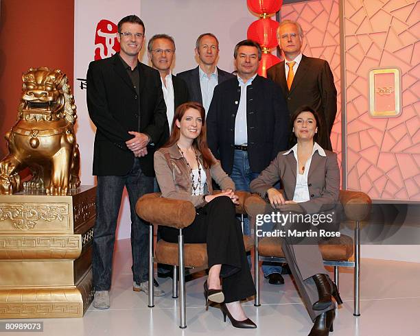 Michael Antwerpes, Reinhold Beckmann, Monica Lierhaus, Ralf Scholt, Waldemar Hartmann, Sandra Maischberger and Harald Schmidt Presenter of TV channel...