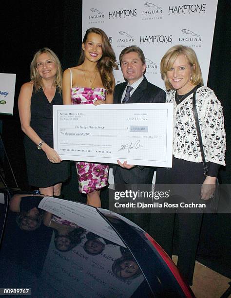 Debra Halpert, Publisher of Hamptons Magazine, Petra Nemcova, Gary Flom, President and CEO of Manhattan Automobile Company, and Lori Burgess, Group...