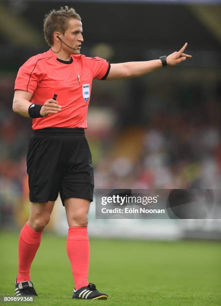 Cork , Ireland - 6 July 2017; Referee Gunnar Jarl Jónssson during the Europa League First Qualifying Round Second Leg match between Cork City and...