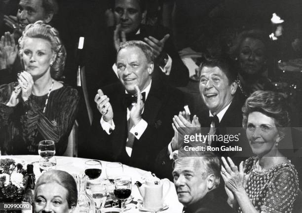 Barbara Marx, Frank Sinatra, Ronald Reagan and Nancy Reagan