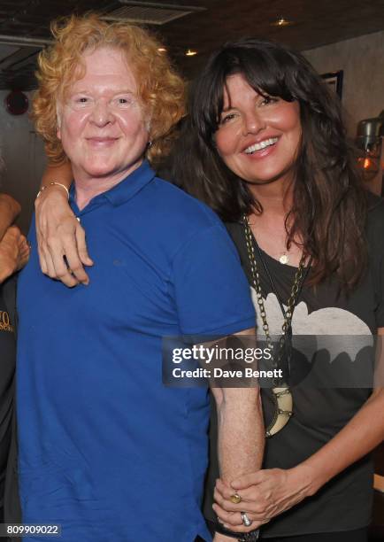 Mick Hucknall and Gabriella Wesberry attend Sticky Fingers' 28th Birthday hosted by Bill Wyman on July 6, 2017 in London, England.