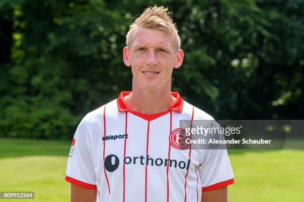 Axel Bellinghausen of Fortuna Duesseldorf poses during the team presentation at on July 6, 2017 in Duesseldorf, Germany.