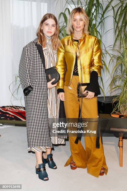 Swantje Soemmer and Alexandra Lapp attend the Dorothee Schumacher show during the Mercedes-Benz Fashion Week Berlin Spring/Summer 2018 at Kaufhaus...