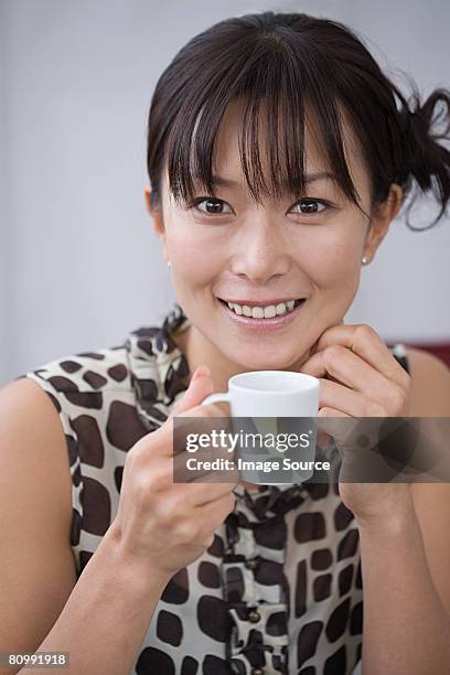 young woman with espresso - small dinner party stock pictures, royalty-free photos & images