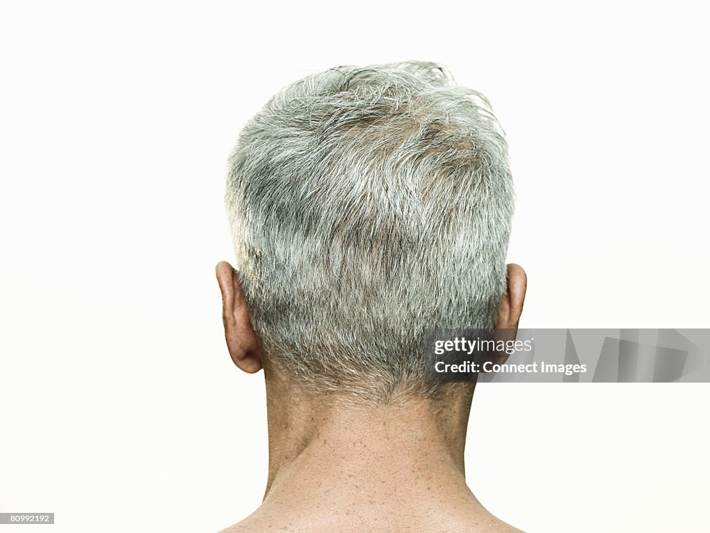 Rear view of mans head
