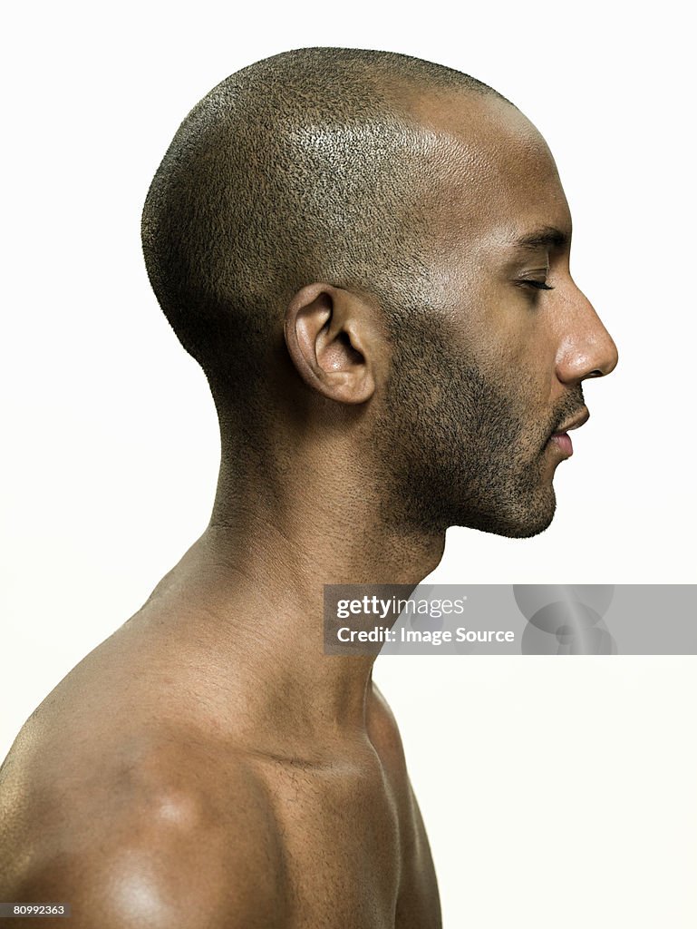 Profile of an african american man