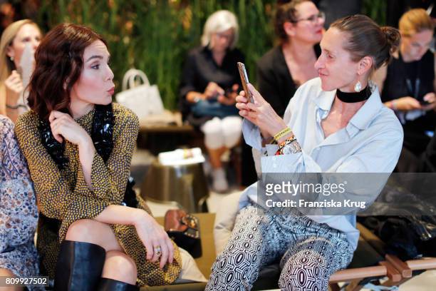 Nadine Warmuth and Anette Weber attend the Dorothee Schumacher show during the Mercedes-Benz Fashion Week Berlin Spring/Summer 2018 at Kaufhaus...