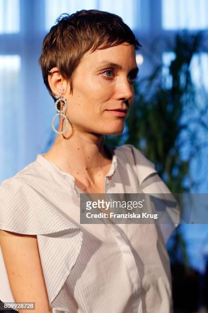 Saskia Diez, jewellery designer, attends the Dorothee Schumacher show during the Mercedes-Benz Fashion Week Berlin Spring/Summer 2018 at Kaufhaus...