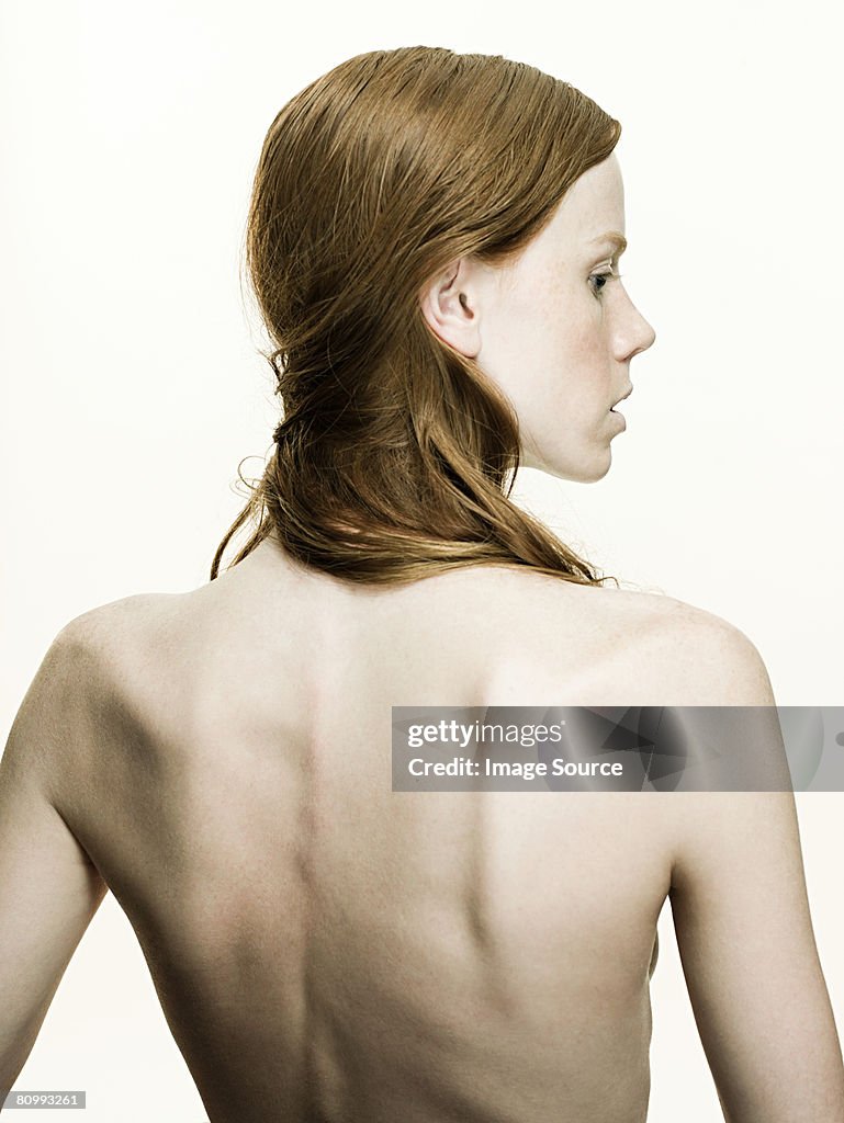Rear view of young woman