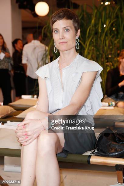 Saskia Diez, jewellery designer, attends the Dorothee Schumacher show during the Mercedes-Benz Fashion Week Berlin Spring/Summer 2018 at Kaufhaus...