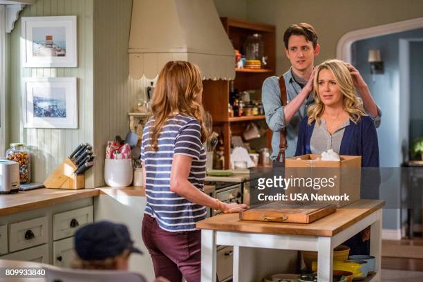 Ride the Dragon" Episode 306 -- Pictured: Zach Woods as Zach Harper, Jessica St. Clair as Emma Crawford --