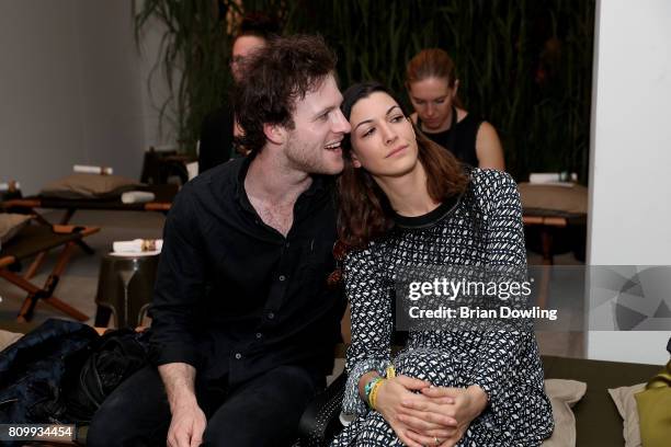 Harry Dean Lewis and Amira El Sayed attend the Dorothee Schumacher show during the Mercedes-Benz Fashion Week Berlin Spring/Summer 2018 at Kaufhaus...