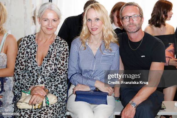 Heike Haag, Anne Meyer-Minnemann and Markus Luft attend the Dorothee Schumacher show during the Mercedes-Benz Fashion Week Berlin Spring/Summer 2018...