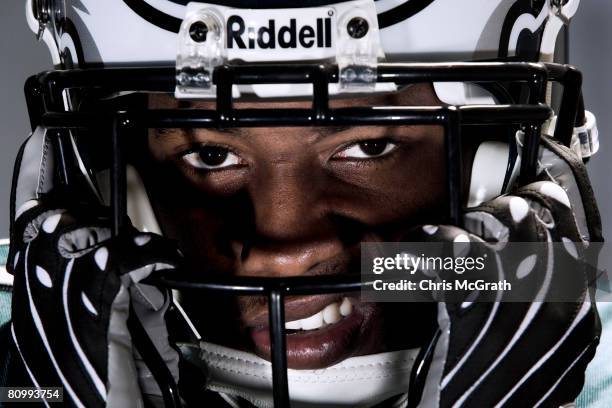 Philadelphia Eagles player Asante Samuel poses for portraits April 30,2008 at the NovaCare Training Facility in Philadelphia, Pennsylvania.