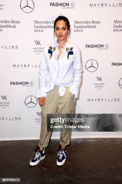 Nilam Farooq attends the Dorothee Schumacher Show during the Mercedes-Benz Fashion Week Berlin Spring/Summer 2018 at Kaufhaus Jandorf on July 7, 2017...