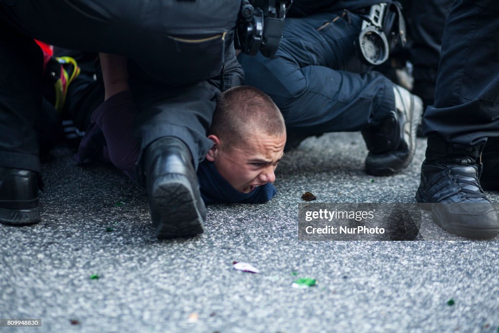 Protesters March During The G20 Summit