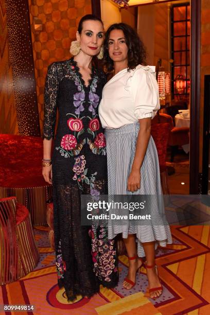 Maria Kastani and Jessica Lemarie-Pires attend a private dinner to celebrate the Havaianas Art Auction in aid of Women for Women International...
