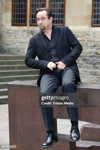 Jan Josef Liefers during the 'Tatort - Gott ist auch nur ein Mensch' On Set Photo Call on July 5, 2017 in Muenster, Germany.