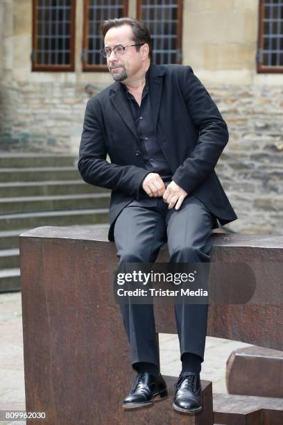 Jan Josef Liefers during the 'Tatort - Gott ist auch nur ein Mensch' On Set Photo Call on July 5, 2017 in Muenster, Germany.