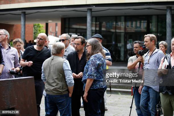 Jan Josef Liefers during the 'Tatort - Gott ist auch nur ein Mensch' On Set Photo Call on July 5, 2017 in Muenster, Germany.