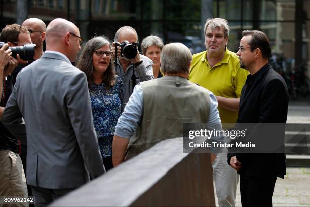 Jan Josef Liefers during the 'Tatort - Gott ist auch nur ein Mensch' On Set Photo Call on July 5, 2017 in Muenster, Germany.