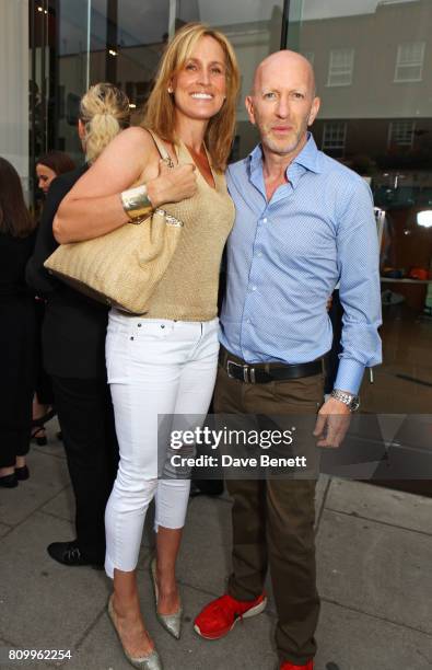 Santa Montefiore and Simon Sebag Montefiore attend Orlebar Brown's 10th anniversary party at B&B Italia on July 6, 2017 in London, England.