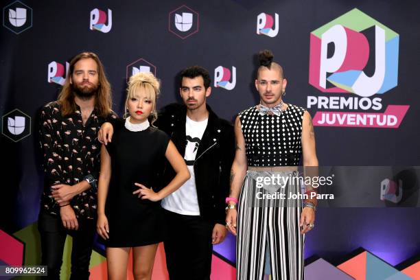 Attends the Univision's "Premios Juventud" 2017 Celebrates The Hottest Musical Artists And Young Latinos Change-Makers at Watsco Center on July 6,...