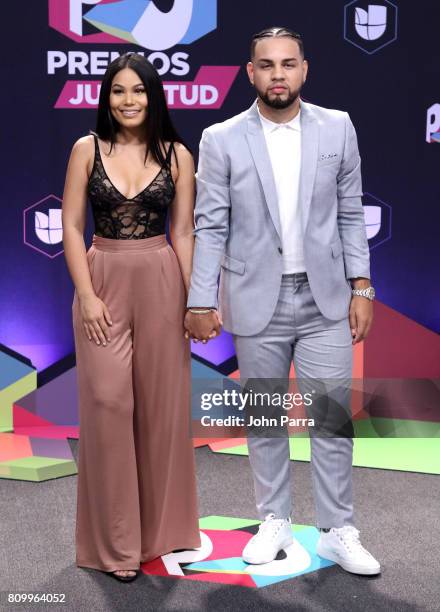 Camillaa Inc and Lejuan James attend the Univision's "Premios Juventud" 2017 Celebrates The Hottest Musical Artists And Young Latinos Change-Makers...