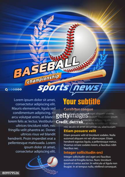 baseball - sports event poster stock illustrations