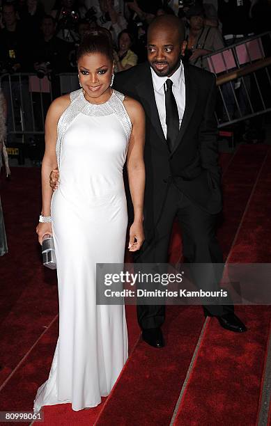 Singer Janet Jackson and producer Jermaine Dupri attend the Metropolitan Museum of Art Costume Institute Gala "Superheroes: Fashion And Fantasy" at...