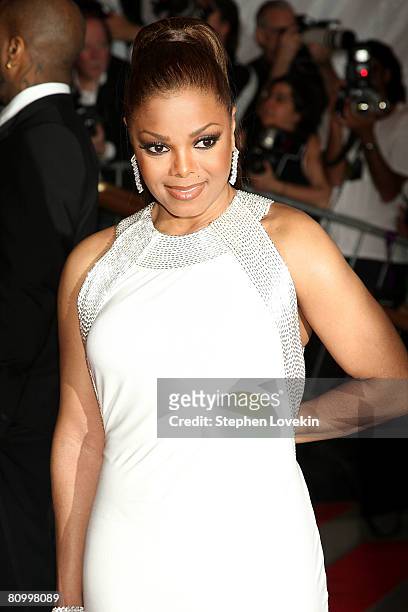 Actress/singer Janet Jackson arrive at the Metropolitan Museum of Art Costume Institute Gala, Superheroes: Fashion and Fantasy, held at the...