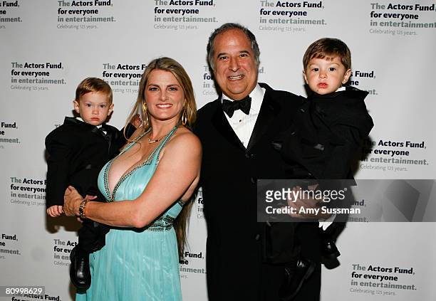 Bonnie Comley and Stewart F. Lane with their children Franklin Lane and Leonard Lane at The Actors Fund Annual Gala at Cipriani 42nd Street on May 5,...