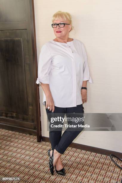 Musical singer Angelika Milster during the Press Conference Classic Open Air 2017 on July 6, 2017 in Berlin, Germany.