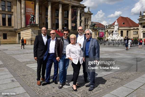 Mario Hempel, Pavel Kolgatin, Angelika Milster, Sebastian Knauer and Gerhard Kaempfe during the Press Conference Classic Open Air 2017 on July 6,...