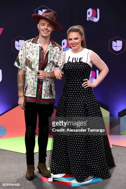 Jesse & Joy attend the Univision's "Premios Juventud" 2017 Celebrates The Hottest Musical Artists And Young Latinos Change-Makers at Watsco Center on...
