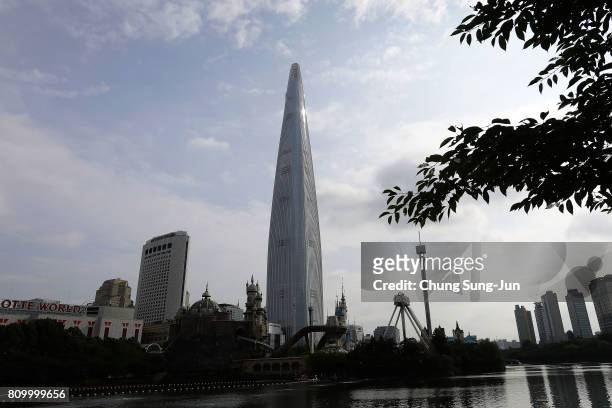 The general view of Lotte World Tower on July 7, 2017 in Seoul, South Korea. The U.S. Said that it will use military force if needed to stop North...
